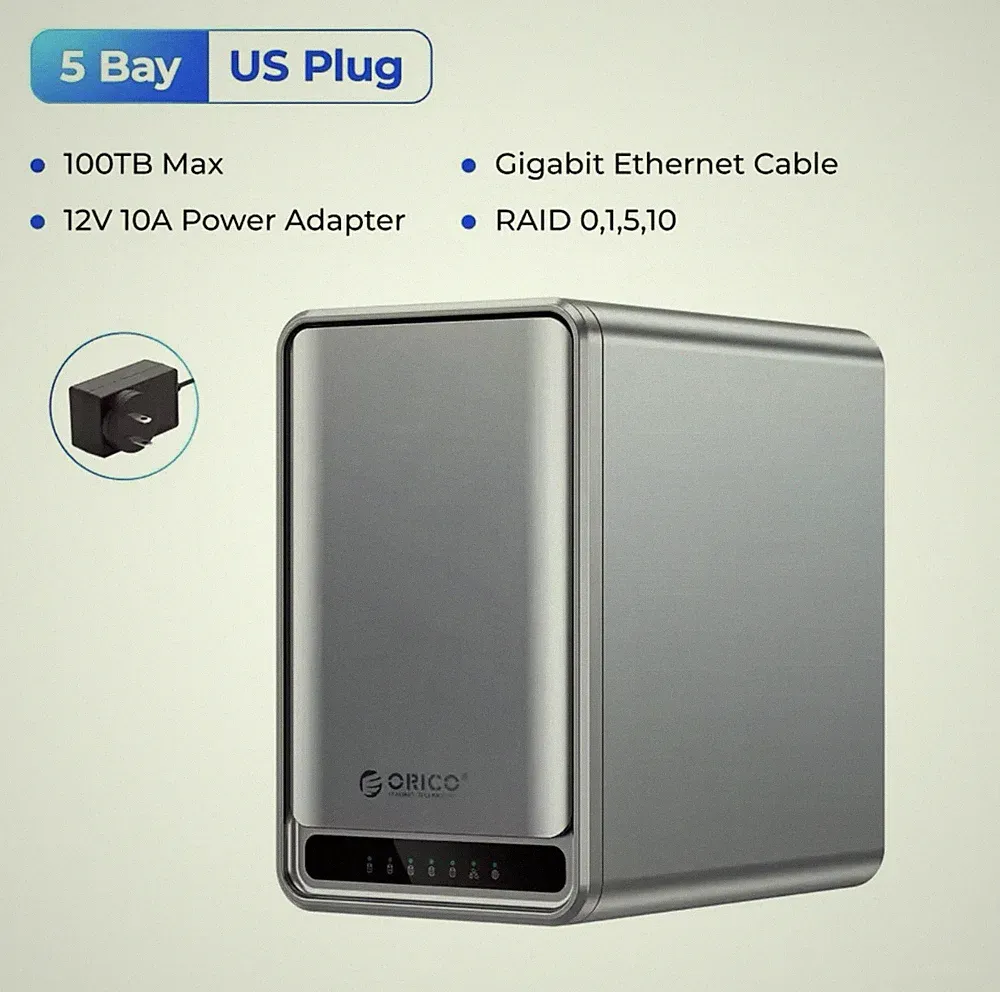 ORICO Personal Data Network Attached Storage 100 TB Max SSD Cloud Remote Access