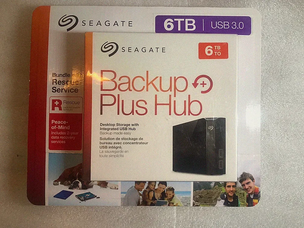 Seagate Backup Plus Hub 6TB Desktop Storage with Integrated USB - NEW SEALED