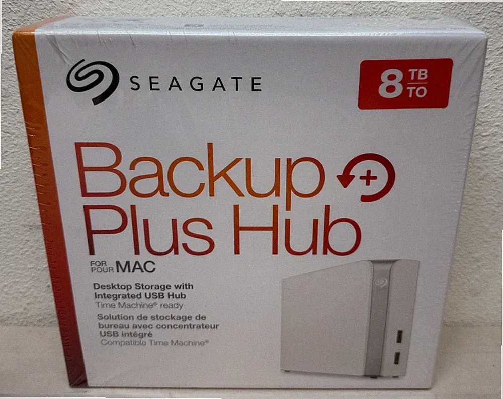 Seagate Backup Plus Hub for Mac 8TB USB 3.0 External Hard Drive -STEM8000400