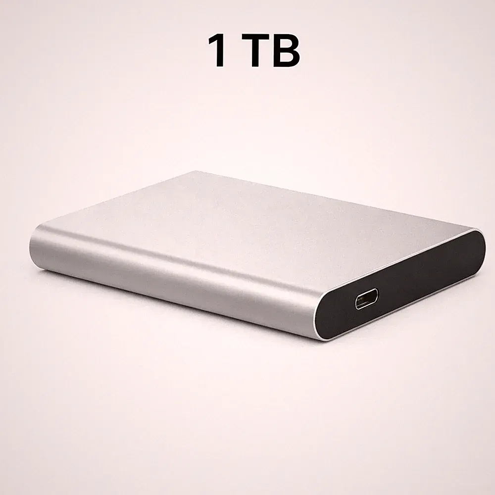 USB-C 3.1 Portable External Hard Drive Backup 1TB 2TB 4TB - Universal (Gray)
